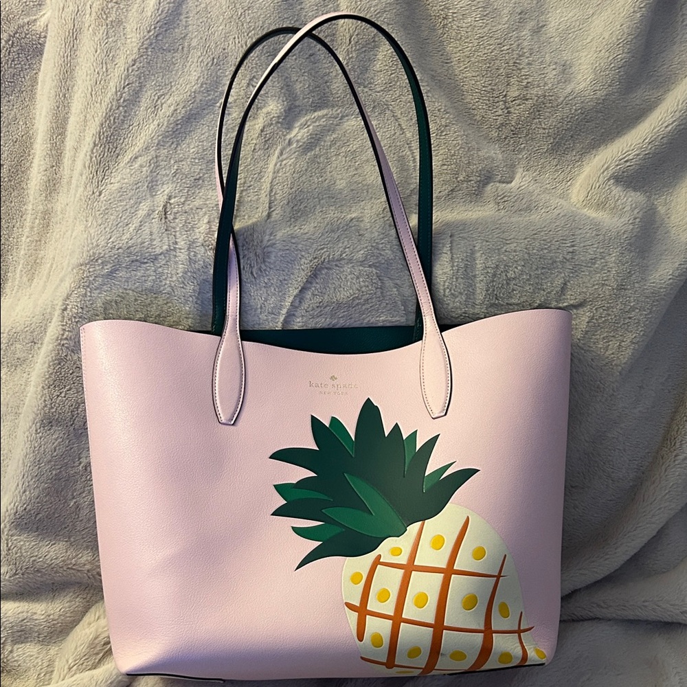EUC Kate Spade Pink Pineapple Tote Bag